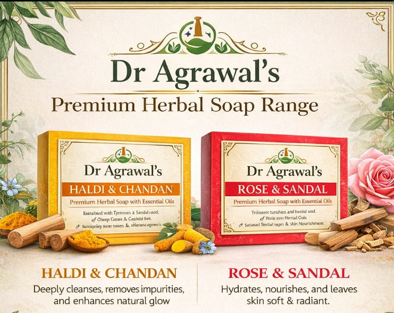 Dr Agrawal’s Haldi & Chandan Premium Herbal Soap - Image 2