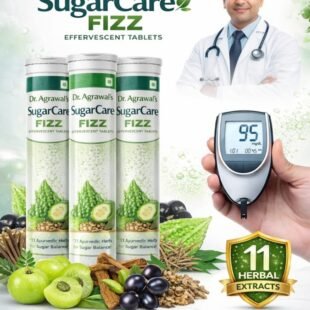 Dr. Agarwal’s SugarCare Fizz – Ayurvedic Effervescent Tablets for Blood Sugar Support