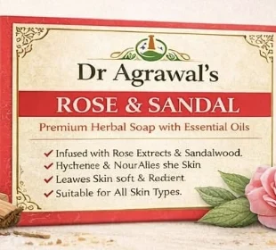 Dr Agrawal’s Rose & Sandal Premium Herbal Soap